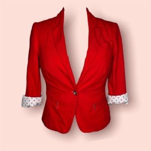 Red Blazer w Nautical Anchor Cuffs